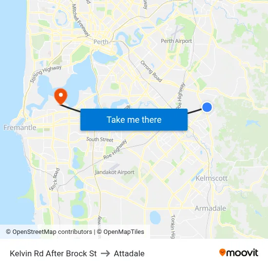 Kelvin Rd After Brock St to Attadale map