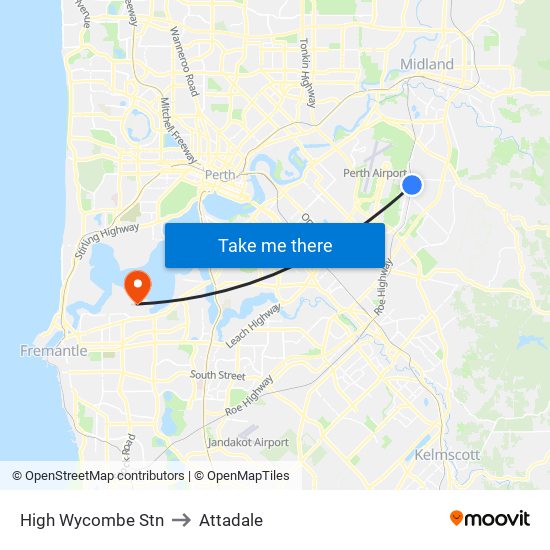 High Wycombe Stn to Attadale map