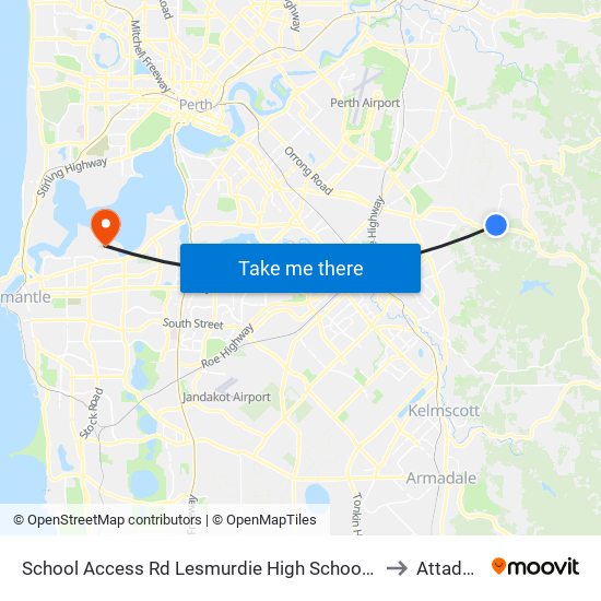 School Access Rd Lesmurdie High School S2 to Attadale map