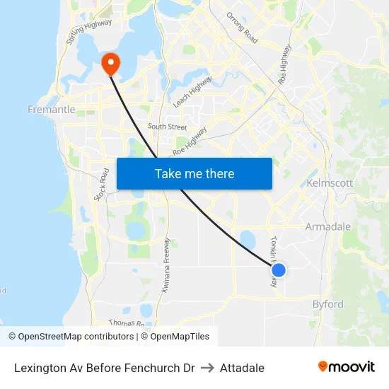 Lexington Av Before Fenchurch Dr to Attadale map