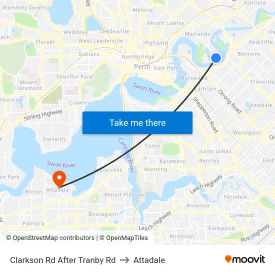 Clarkson Rd After Tranby Rd to Attadale map