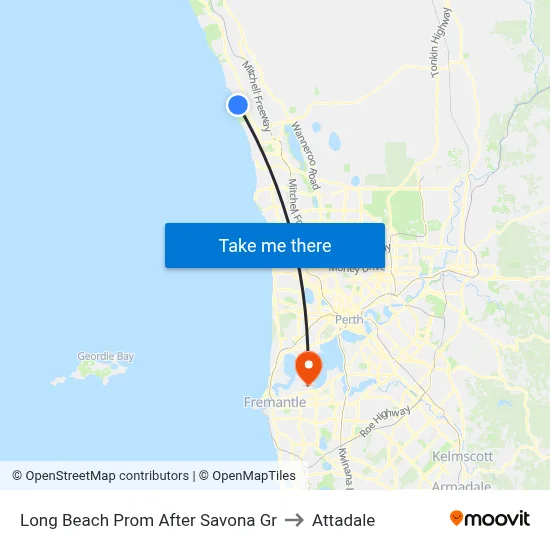Long Beach Prom After Savona Gr to Attadale map