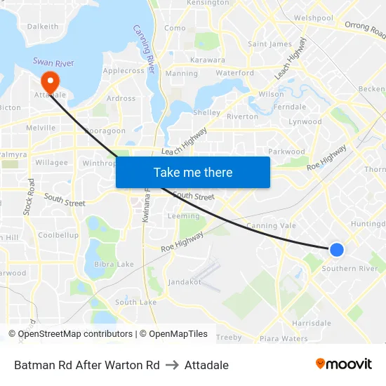 Batman Rd After Warton Rd to Attadale map