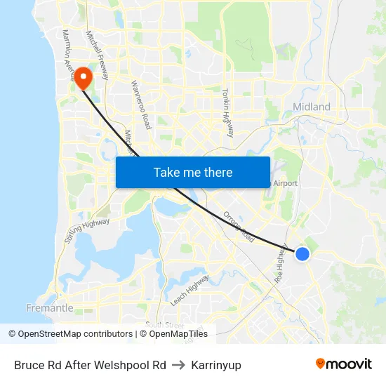 Bruce Rd After Welshpool Rd to Karrinyup map