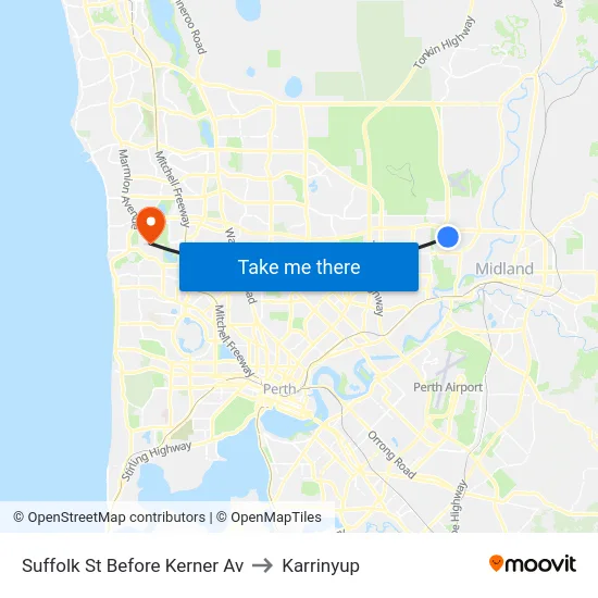 Suffolk St Before Kerner Av to Karrinyup map