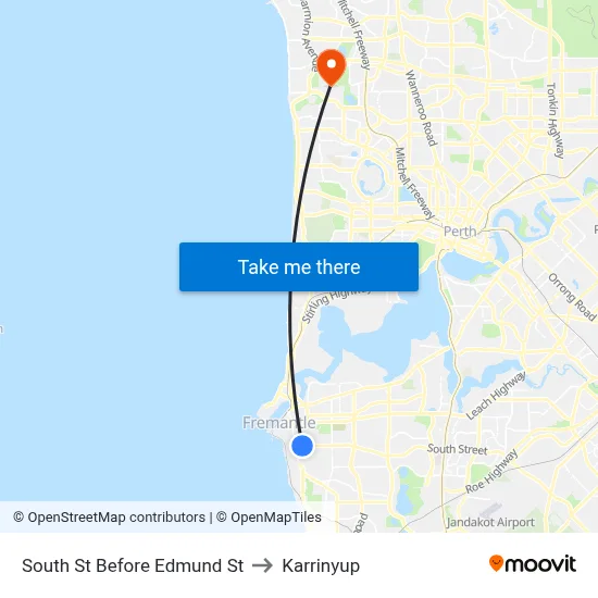 South St Before Edmund St to Karrinyup map