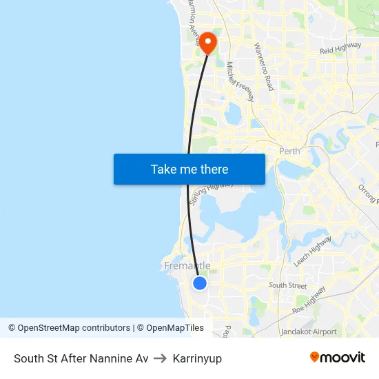 South St After Nannine Av to Karrinyup map