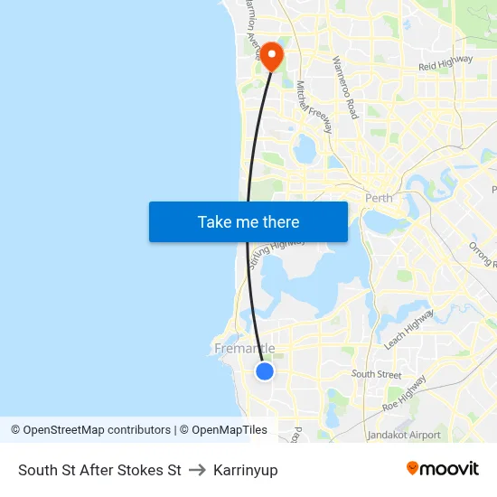South St After Stokes St to Karrinyup map
