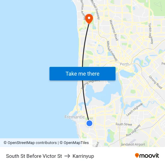 South St Before Victor St to Karrinyup map
