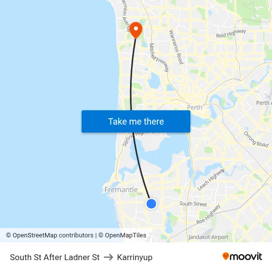 South St After Ladner St to Karrinyup map