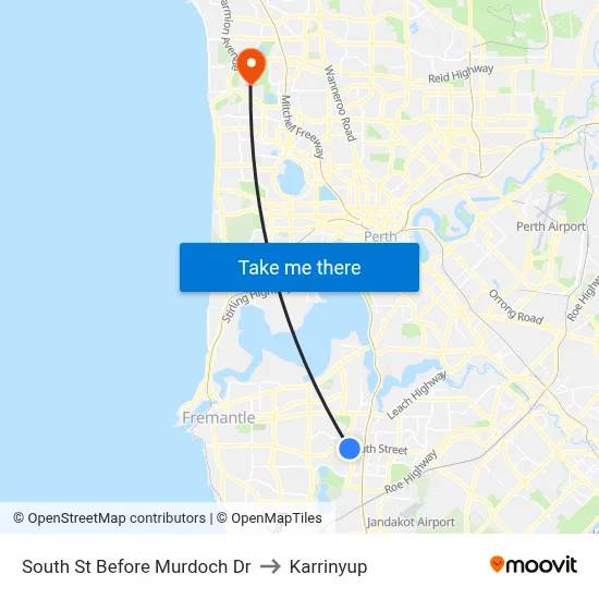 South St Before Murdoch Dr to Karrinyup map