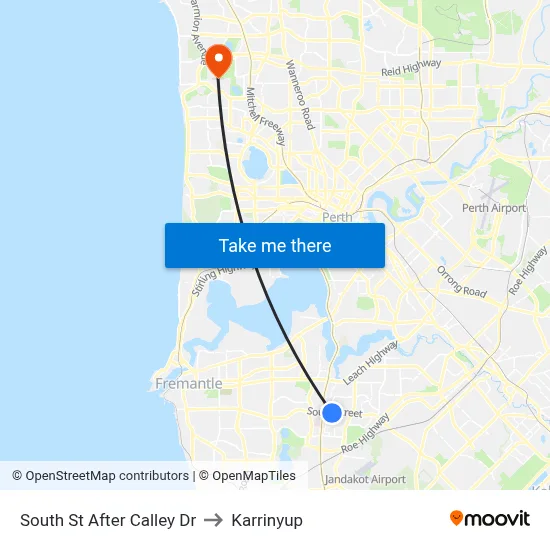 South St After Calley Dr to Karrinyup map