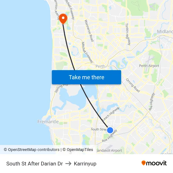 South St After Darian Dr to Karrinyup map