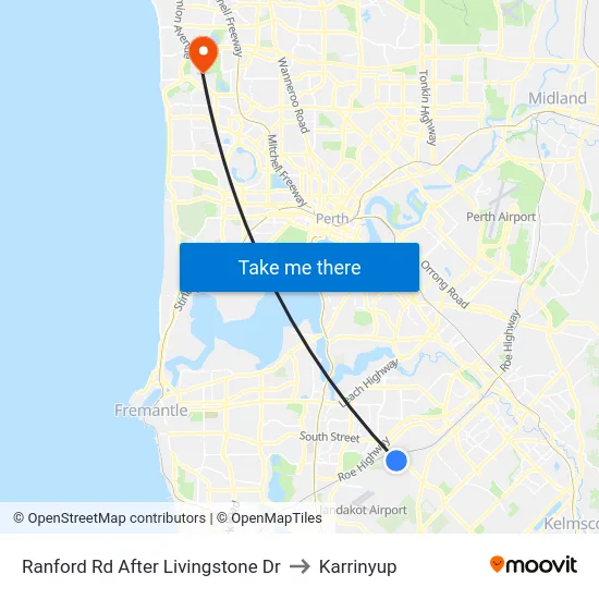 Ranford Rd After Livingstone Dr to Karrinyup map