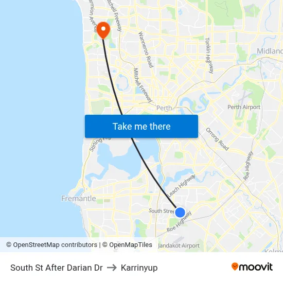 South St After Darian Dr to Karrinyup map