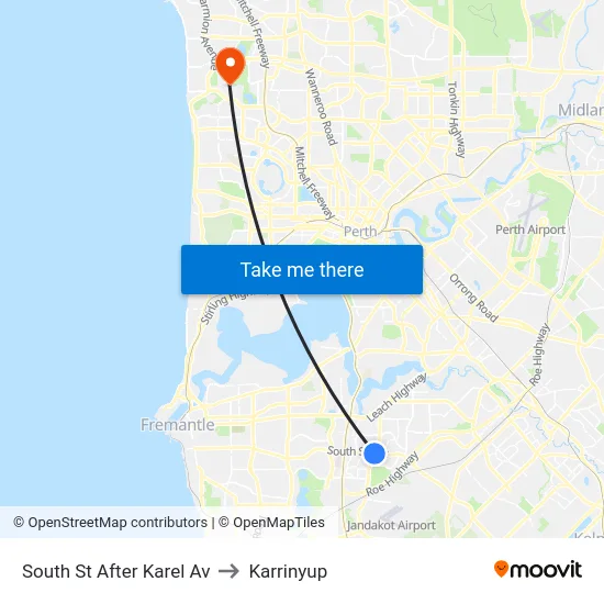South St After Karel Av to Karrinyup map