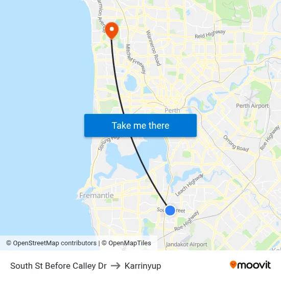 South St Before Calley Dr to Karrinyup map