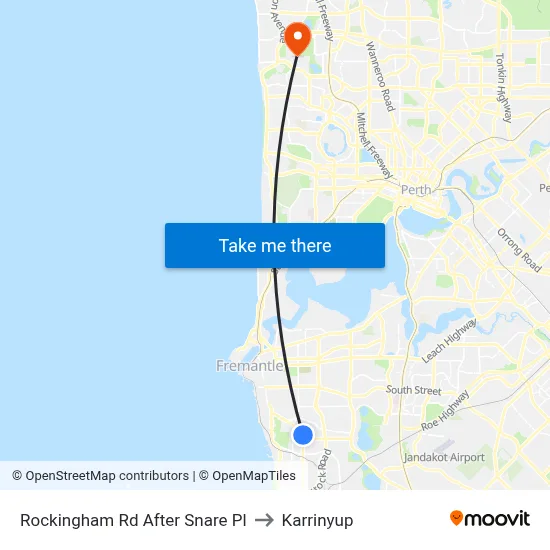 Rockingham Rd After Snare Pl to Karrinyup map
