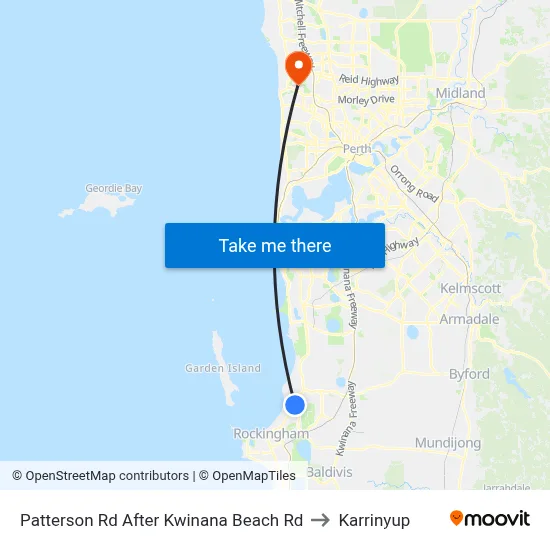 Patterson Rd After Kwinana Beach Rd to Karrinyup map