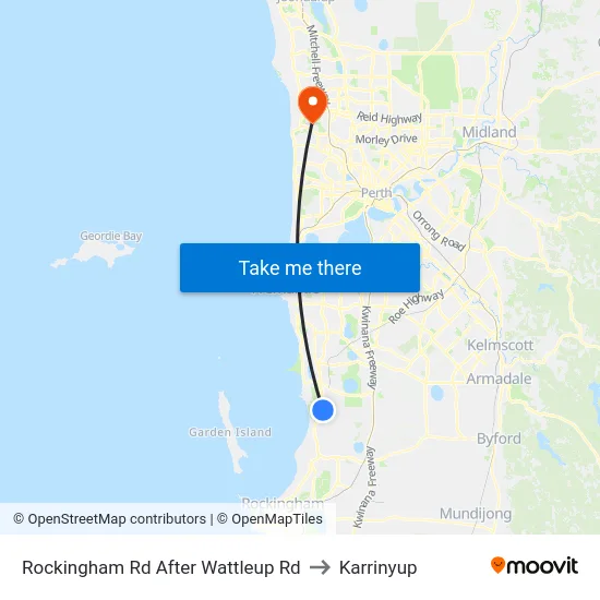 Rockingham Rd After Wattleup Rd to Karrinyup map