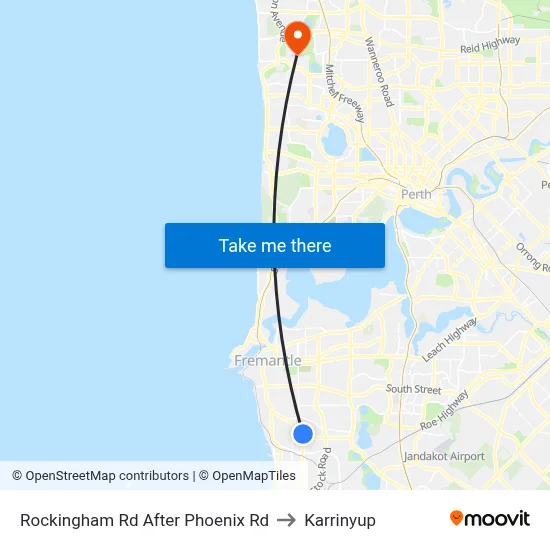 Rockingham Rd After Phoenix Rd to Karrinyup map