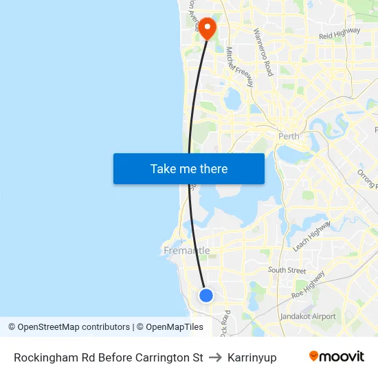 Rockingham Rd Before Carrington St to Karrinyup map