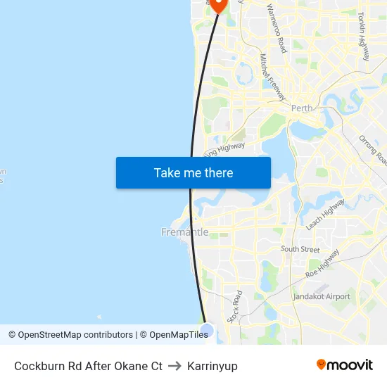 Cockburn Rd After Okane Ct to Karrinyup map
