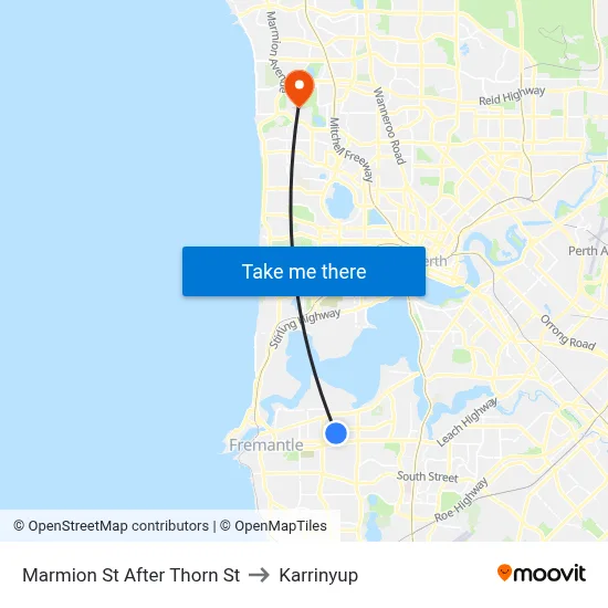 Marmion St After Thorn St to Karrinyup map