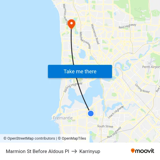 Marmion St Before Aldous Pl to Karrinyup map