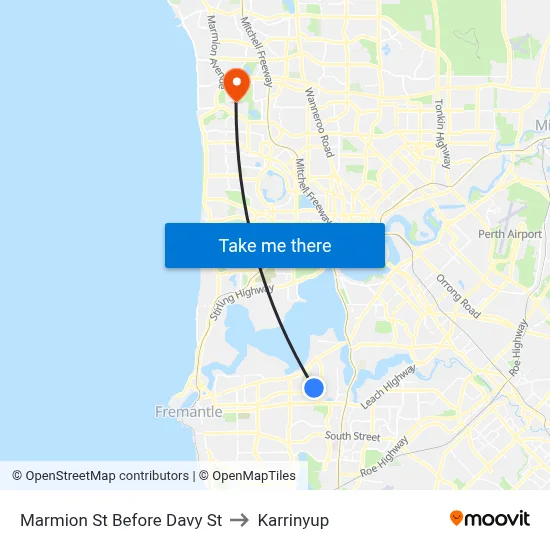 Marmion St Before Davy St to Karrinyup map