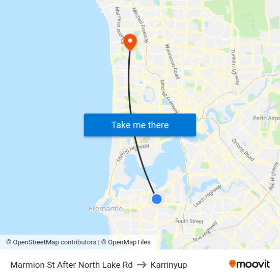 Marmion St After North Lake Rd to Karrinyup map