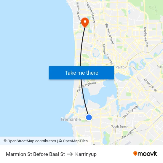 Marmion St Before Baal St to Karrinyup map
