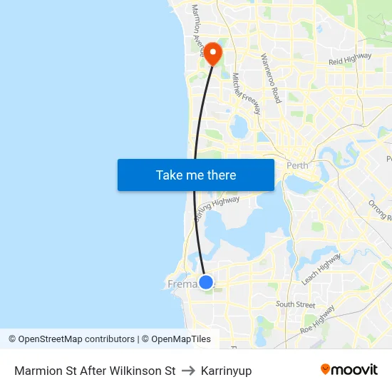 Marmion St After Wilkinson St to Karrinyup map