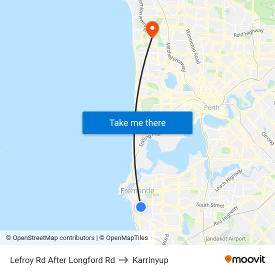 Lefroy Rd After Longford Rd to Karrinyup map