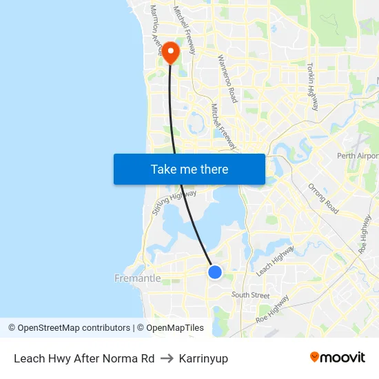 Leach Hwy After Norma Rd to Karrinyup map