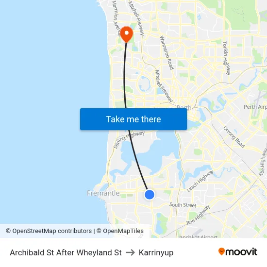 Archibald St After Wheyland St to Karrinyup map