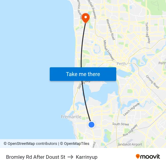 Bromley Rd After Doust St to Karrinyup map