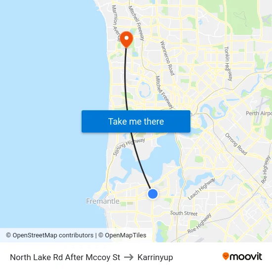 North Lake Rd After Mccoy St to Karrinyup map
