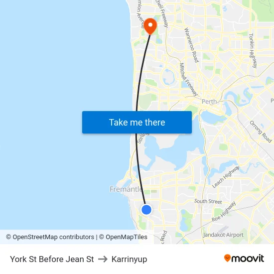 York St Before Jean St to Karrinyup map