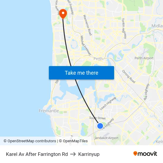 Karel Av After Farrington Rd to Karrinyup map