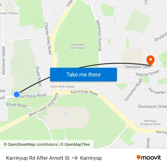 Karrinyup Rd After Arnott St to Karrinyup map