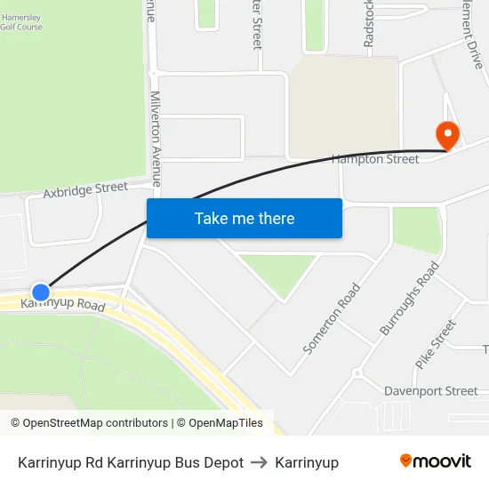 Karrinyup Rd Karrinyup Bus Depot to Karrinyup map