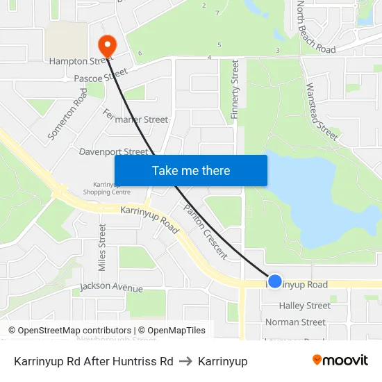 Karrinyup Rd After Huntriss Rd to Karrinyup map