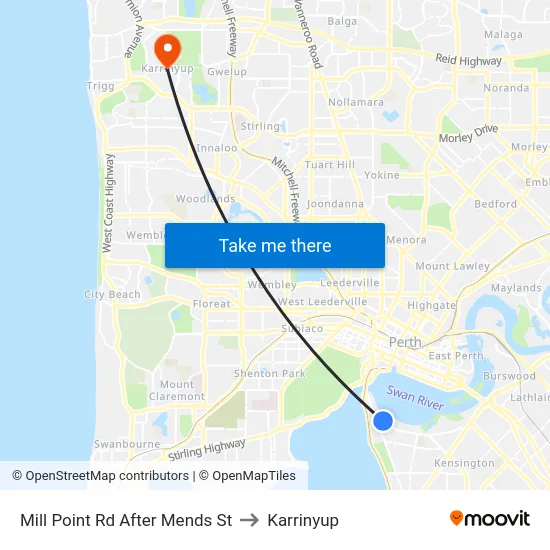 Mill Point Rd After Mends St to Karrinyup map