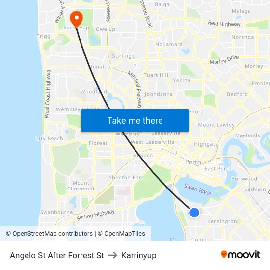 Angelo St After Forrest St to Karrinyup map