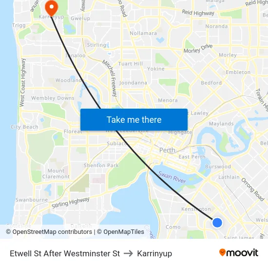 Etwell St After Westminster St to Karrinyup map