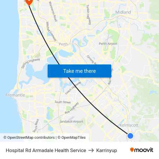 Hospital Rd Armadale Health Service to Karrinyup map