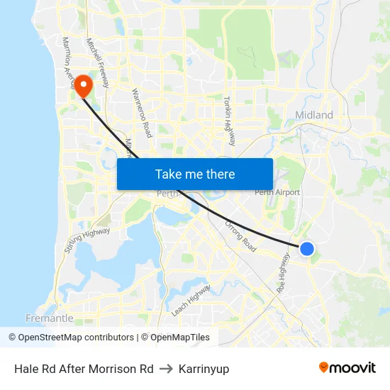 Hale Rd After Morrison Rd to Karrinyup map
