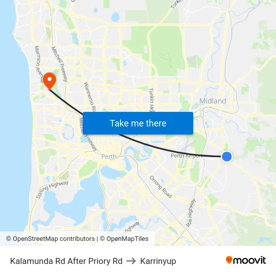 Kalamunda Rd After Priory Rd to Karrinyup map