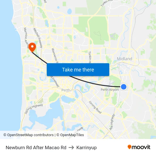 Newburn Rd After Macao Rd to Karrinyup map